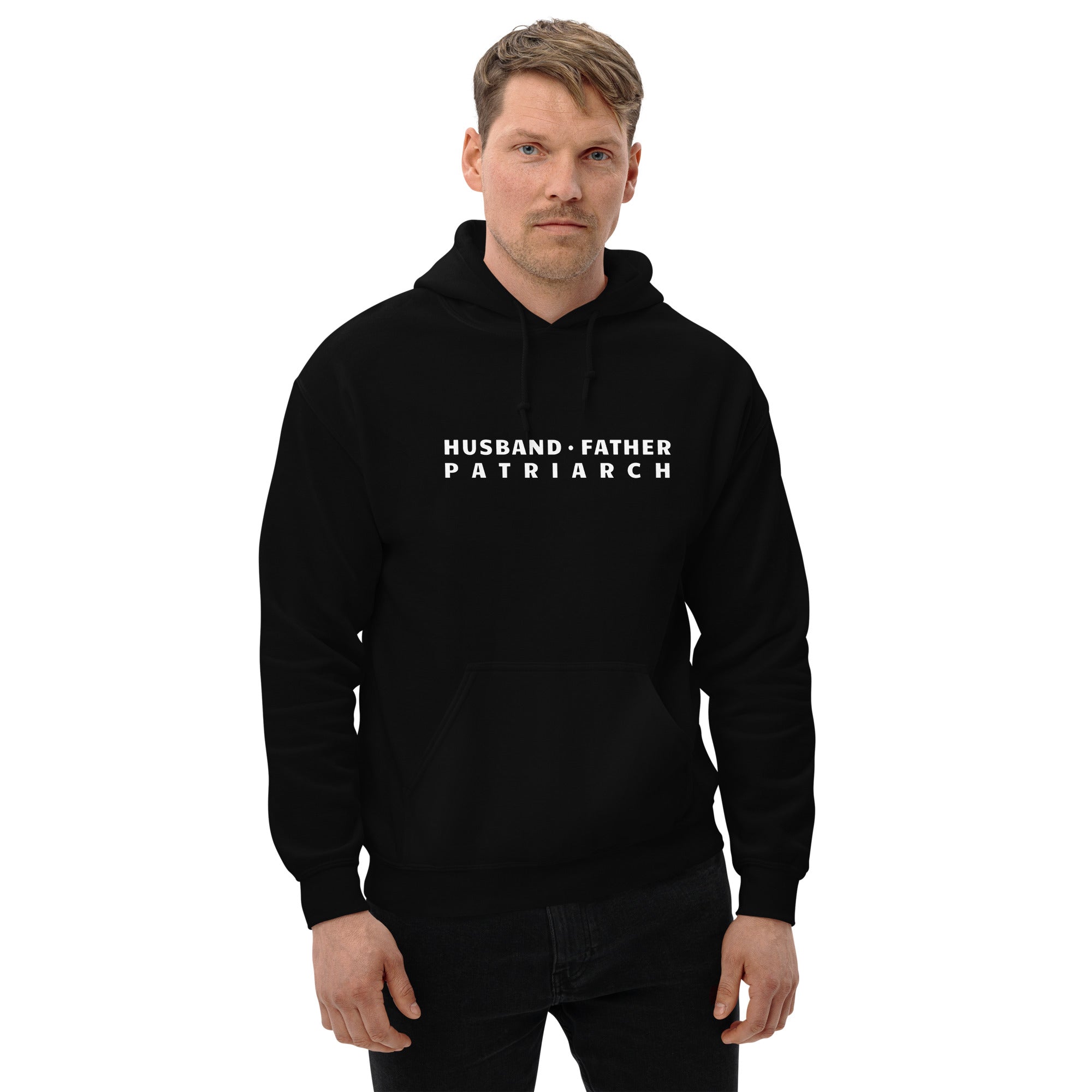 Husband Father Patriarch Embroidered Hoodie