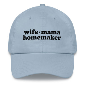 Wife Mama Homemaker Hat in Blue