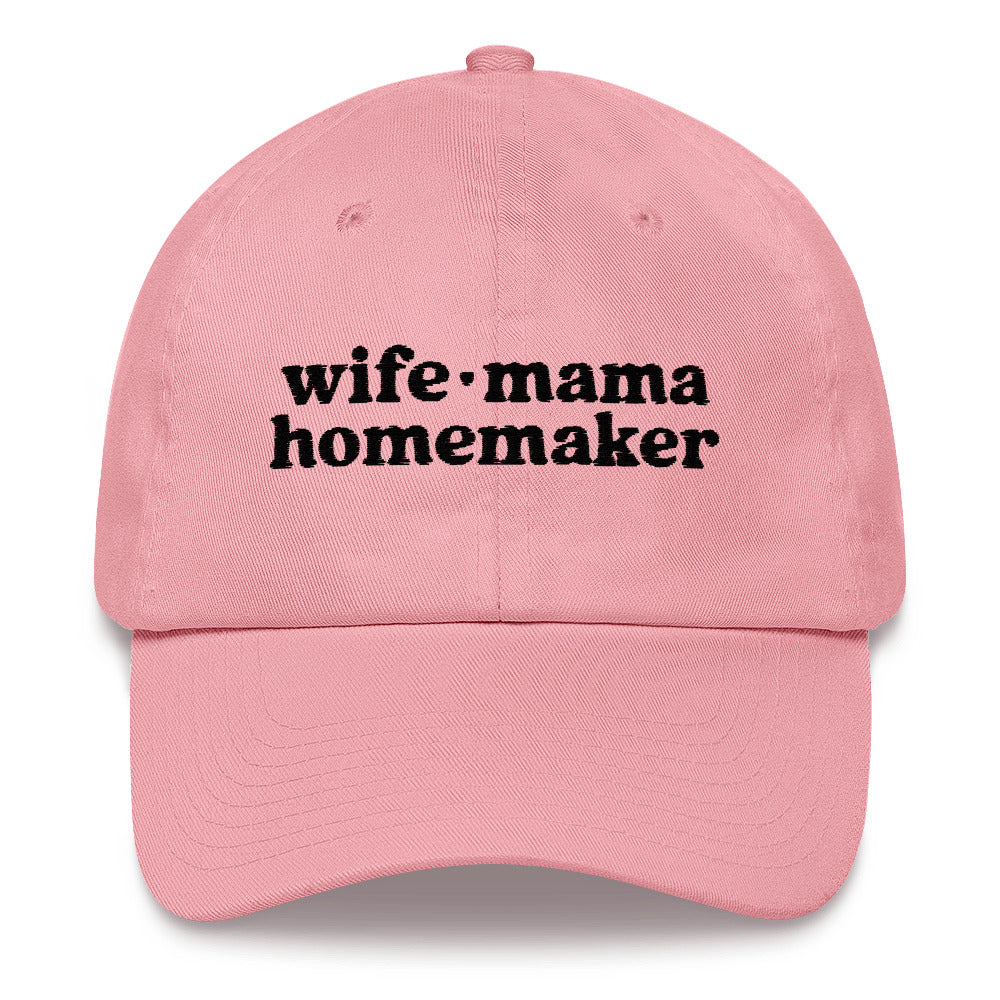 Wife Mama Homemaker Hat in Pink