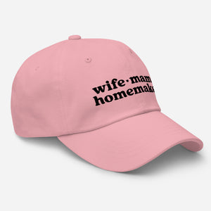 Wife Mama Homemaker Hat in Pink