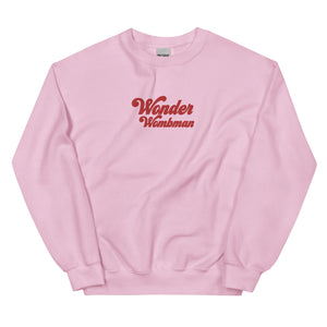 Wonder Wombman Embroidered Sweatshirt in Pink