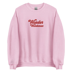 Wonder Wombman Embroidered Sweatshirt in Pink