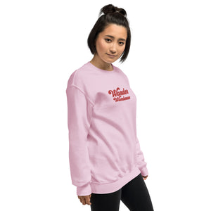 Wonder Wombman Embroidered Sweatshirt in Pink