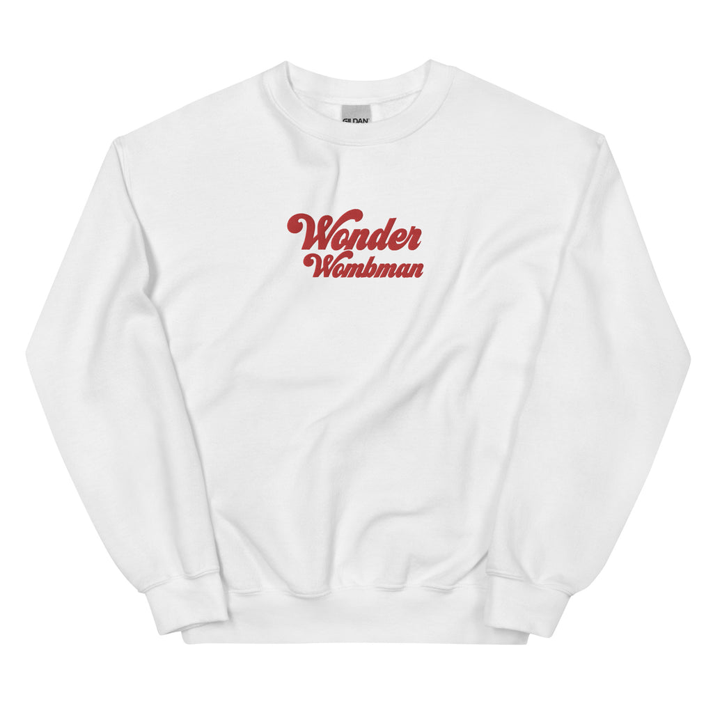 Wonder Wombman Embroidered Sweatshirt in White