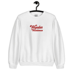 Wonder Wombman Embroidered Sweatshirt in White