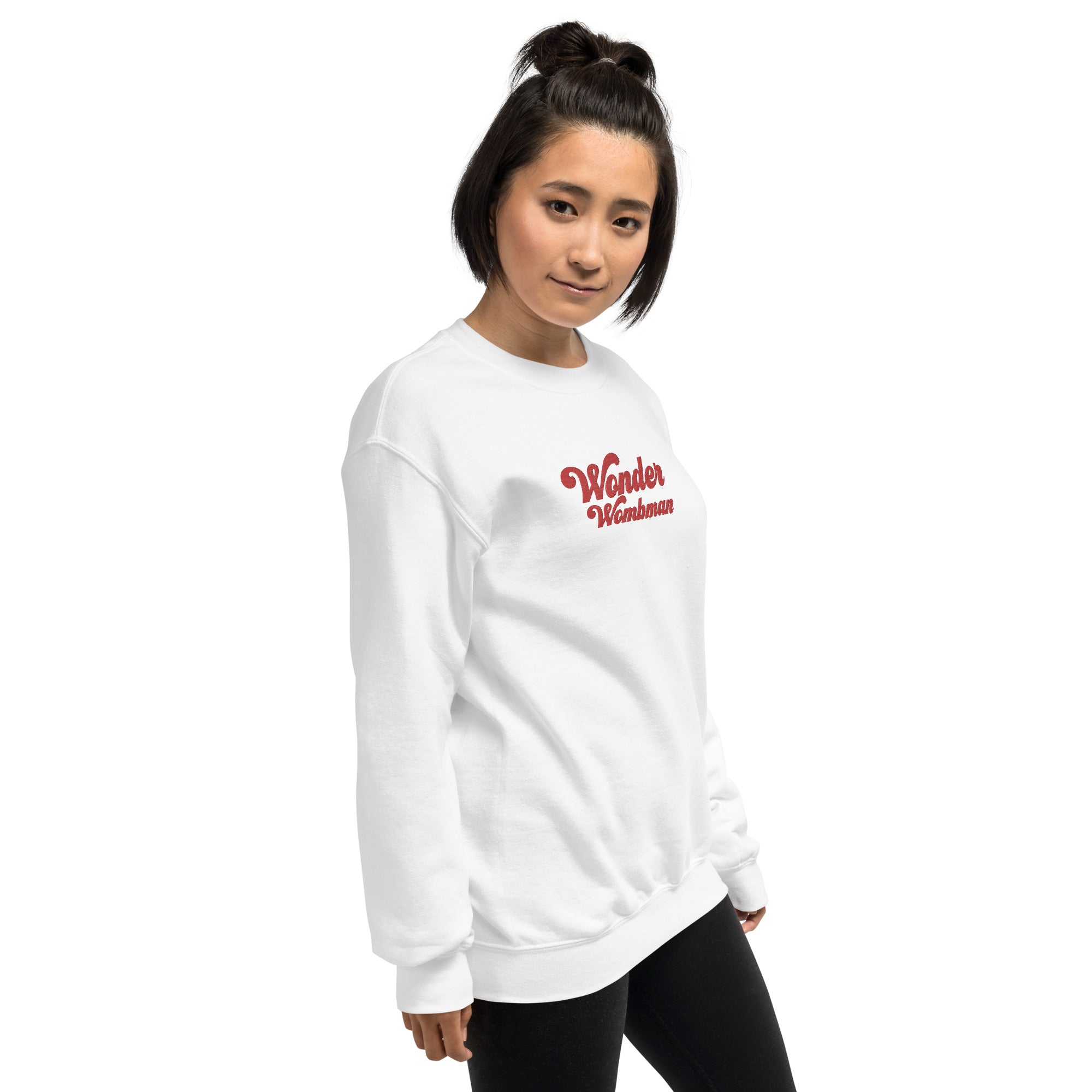 Wonder Wombman Embroidered Sweatshirt in White